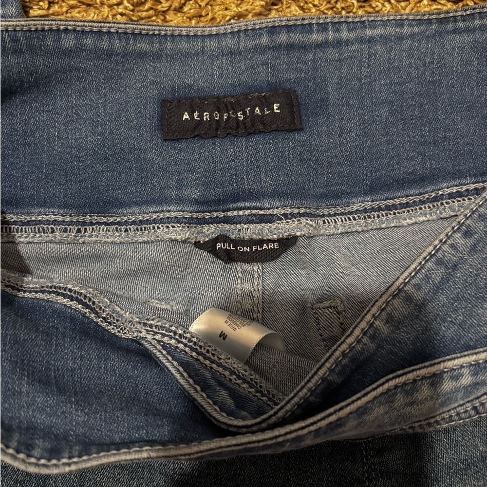Aeropostale Blue Denim Pull-On Flare Jeans